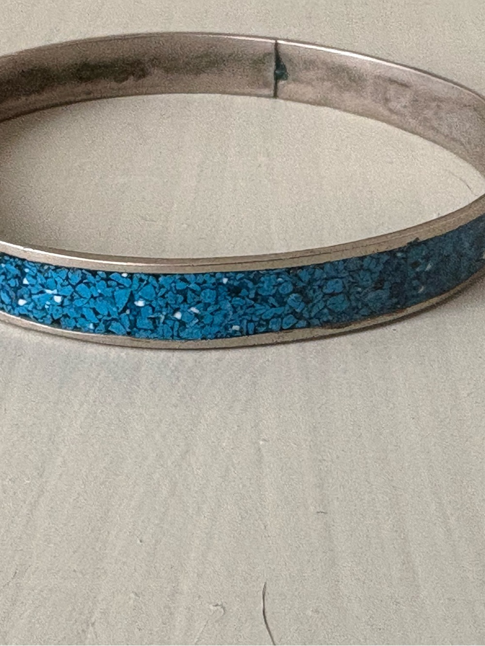 Blue Women’s Bangle Bracelet Alpaca Turquoise